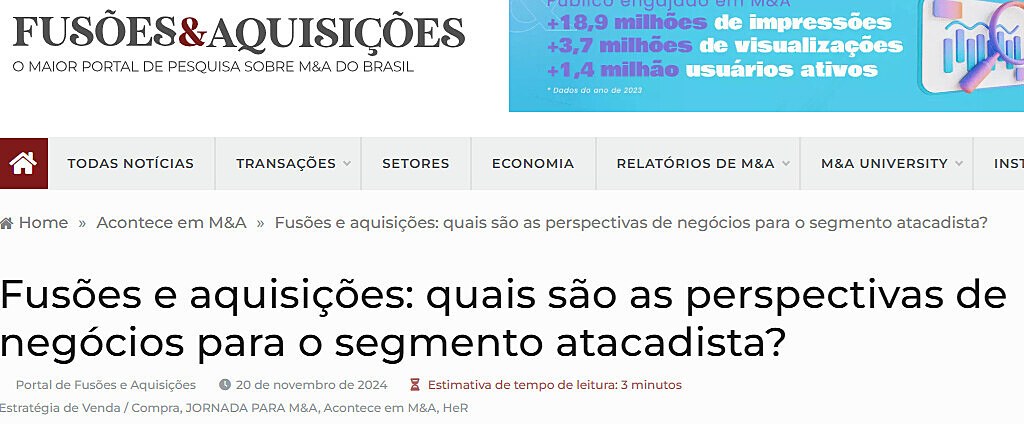 Fuses e aquisies: quais so as perspectivas de negcios para o segmento atacadista?